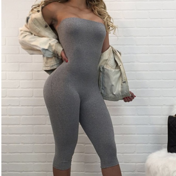 Boutique Other - Solid Grey Jumpsuit